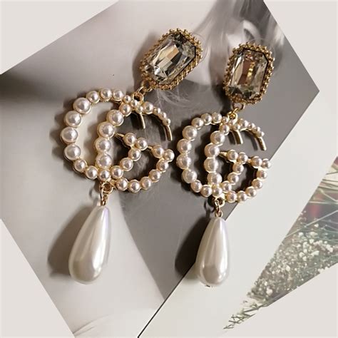 fake gucci pearl earrings